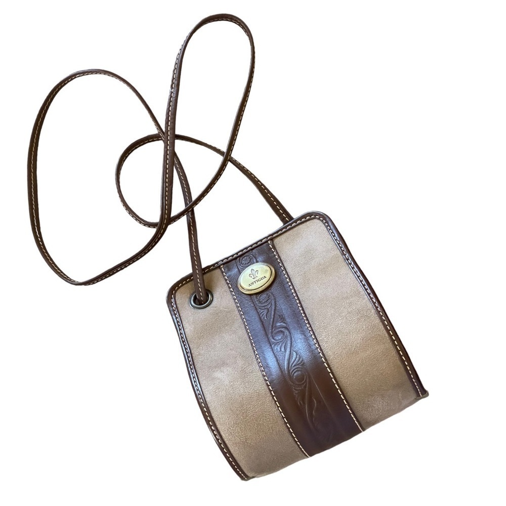 Antigua Brown and Tan Crossbody Bag - Picture 13 of 15